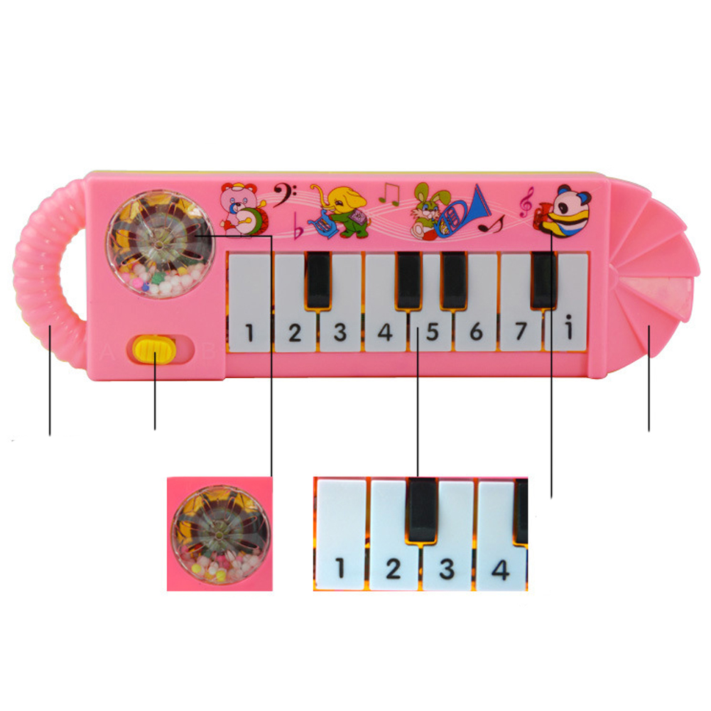 Piano elétrico de brinquedo 8 teclas instrumento musical infantil_voghion.com