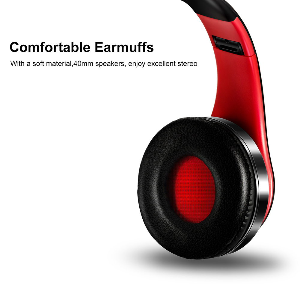 Skládací stereo bezdrátová sluchátka Bluetooth 4.0 Náhlavní soupravy s těžkými basy s mikrofonem_voghion.com