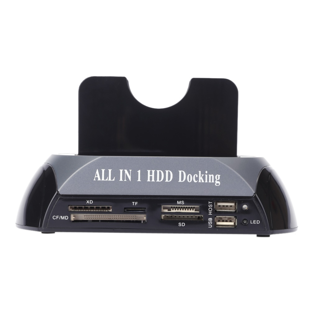 Xinweiqing 2.5/3.5 Inch Sata/Ide Hdd Case Dual Bay Hard Drive Docking Station Enclosure_voghion.com