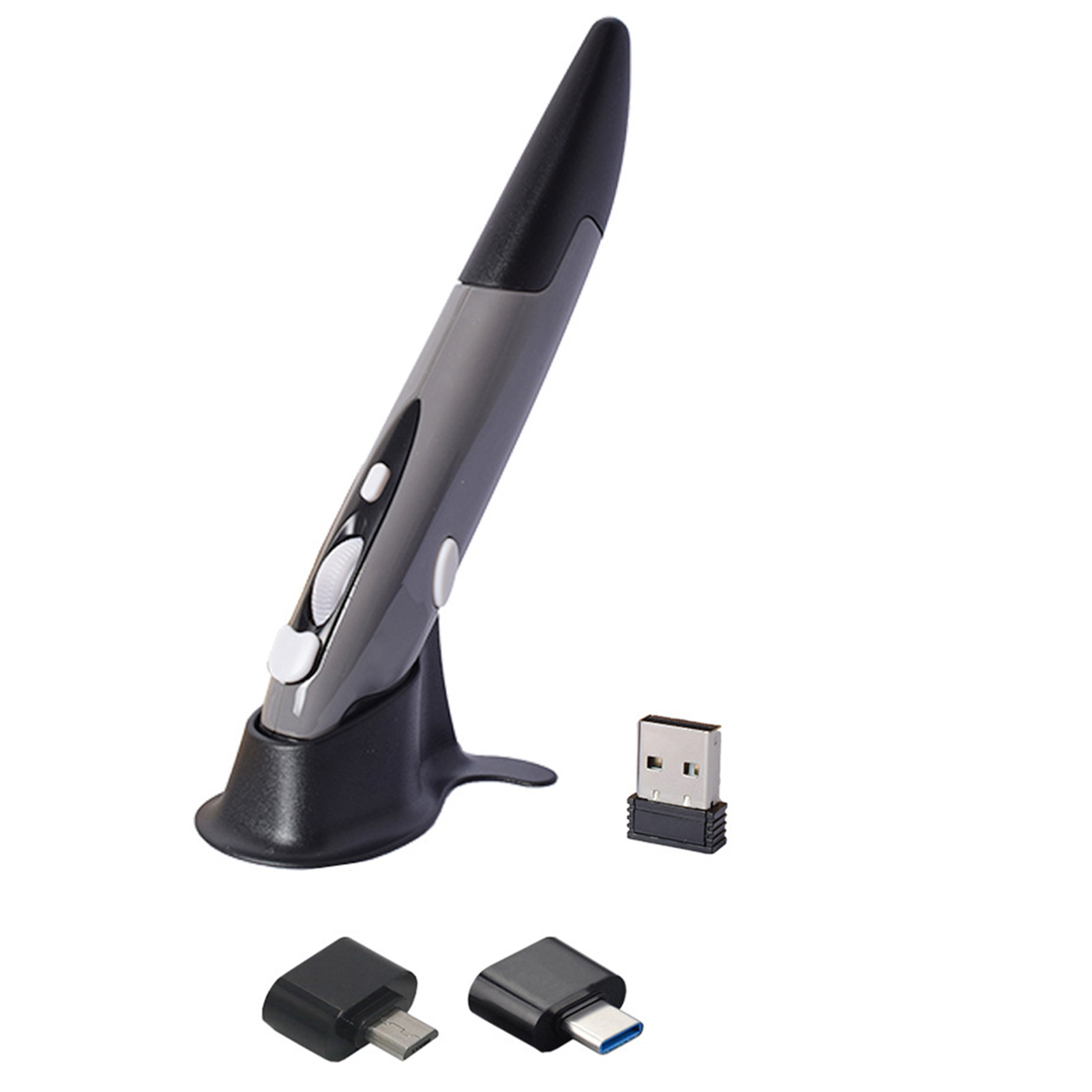 2.4Ghz 800/1200/1600 DPI Vertical Pen-Shaped Wireless Optical Stylus Pen Mouse for PC_voghion.com