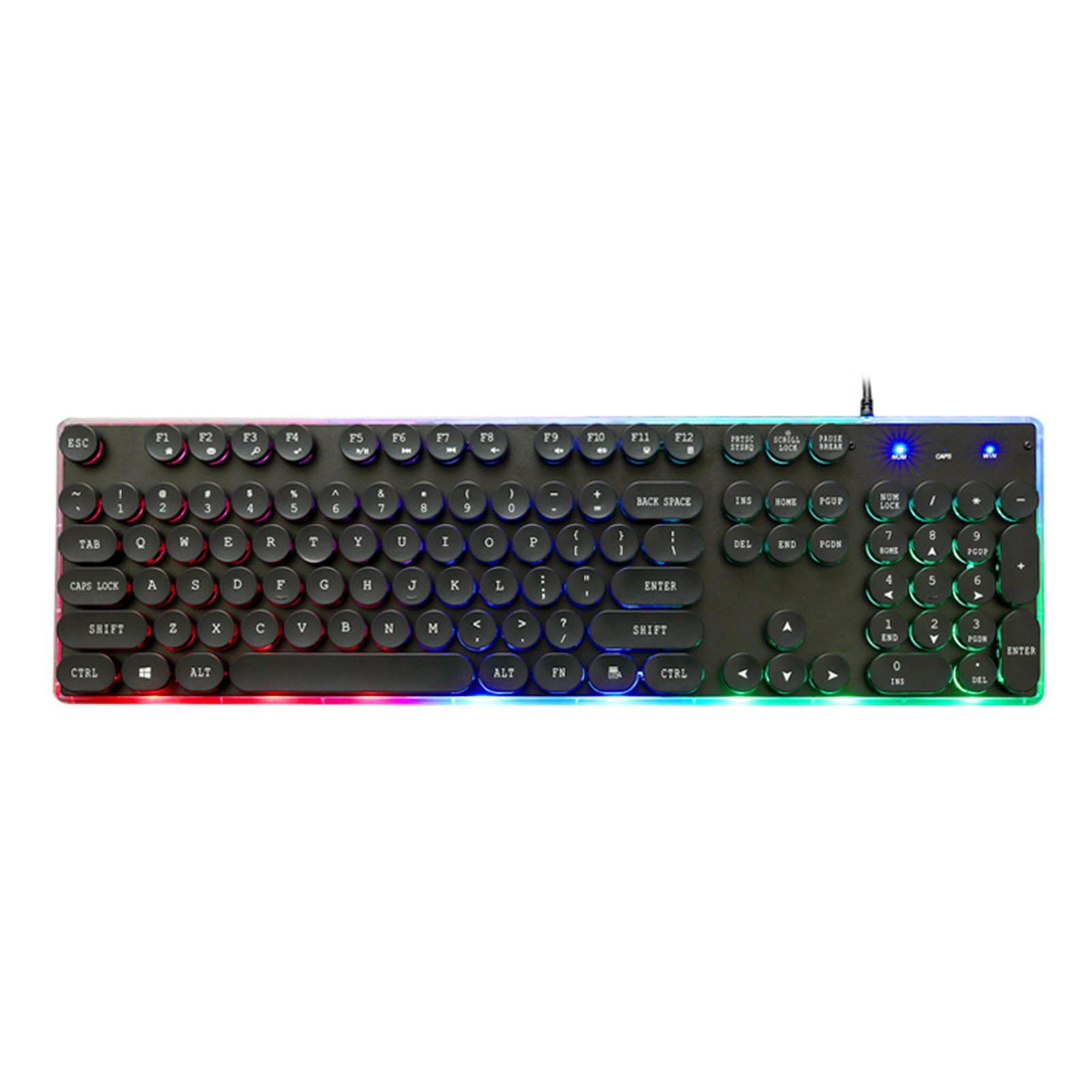 Farfi G102 Luminous Life Waterproof 104-Key Backlit USB2.0 Wired Gaming Keyboard for Computer Laptop_voghion.com