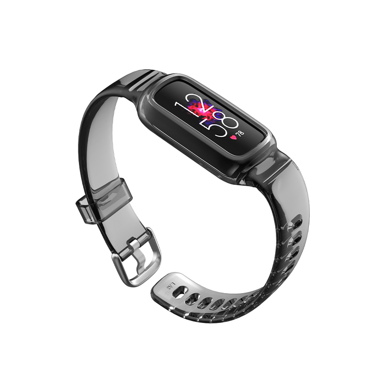 Curea de ceas inteligentă Hitech Band transparentă reglabilă, înlocuire din silicon moale, pentru Luxe_voghion.com