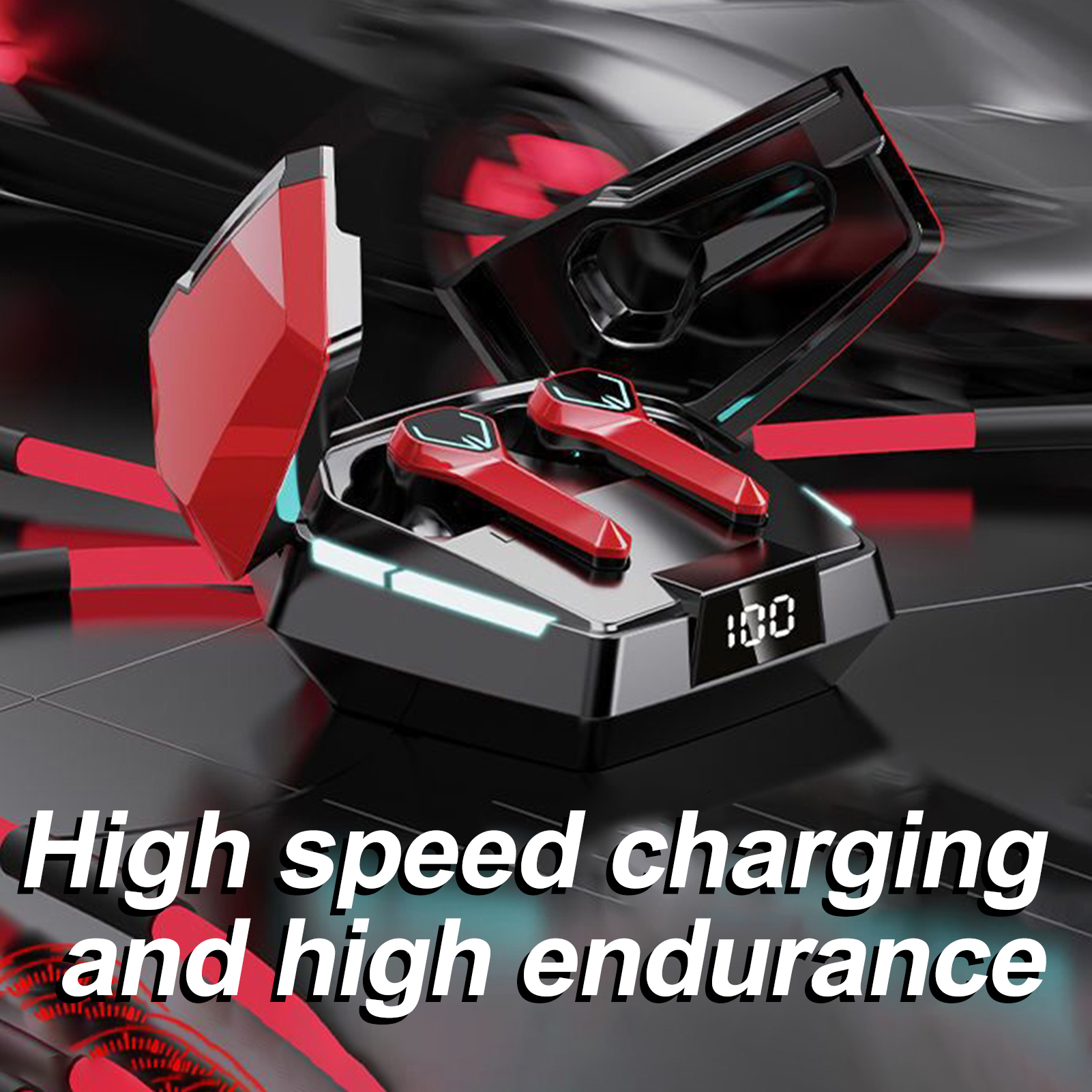 JX10 Bluetooth Earphones In-ear Binaural Handsfree Comfortable Noise Reduction Cool Breathing Light E-sport Game_voghion.com