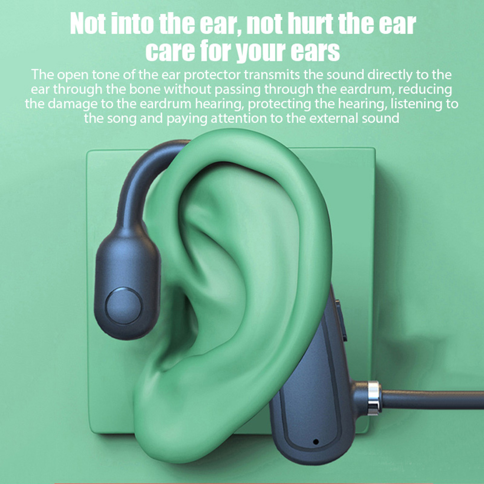 Fones de ouvido por condução óssea wireless bluetooth hifi cancelamento_voghion.com