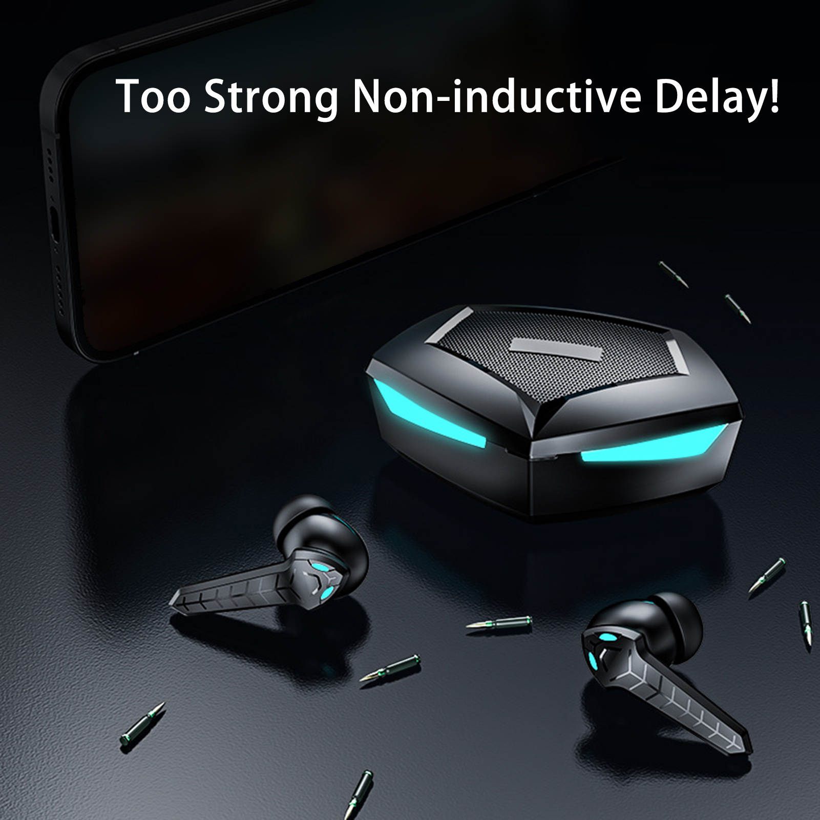 1 Pair P36 Earphones Ultra Cool Lights HiFi Sound Effect Play Games Wireless Earbud Bluetooth 5.1 Headphones Speaker_voghion.com