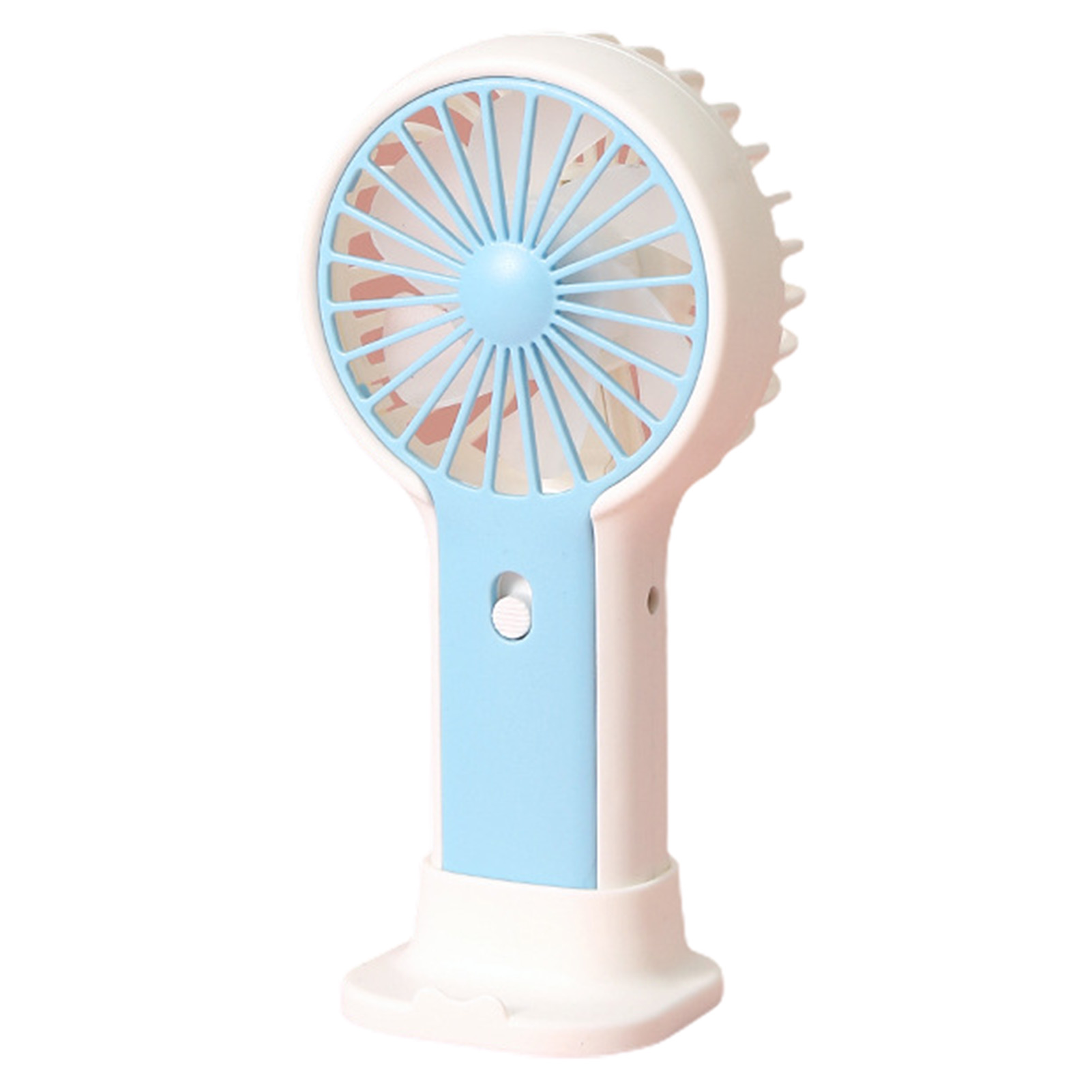 Ruixingst Handheld Fan with Phone Holder Push Button Hands Free Desktop Mini USB Fan Rechargeable Portable Hand Fan Outdoor_voghion.com