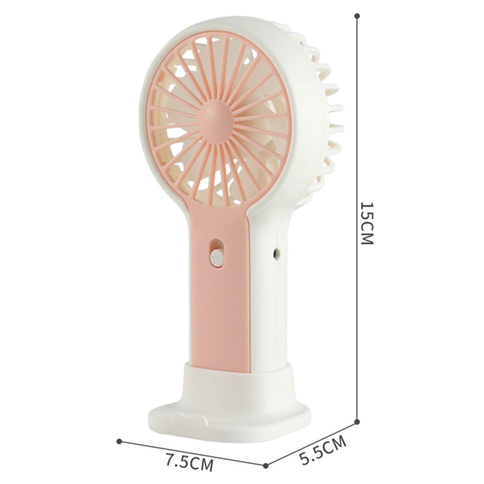 Ruixingst Handheld Fan with Phone Holder Push Button Hands Free Desktop Mini USB Fan Rechargeable Portable Hand Fan Outdoor_voghion.com
